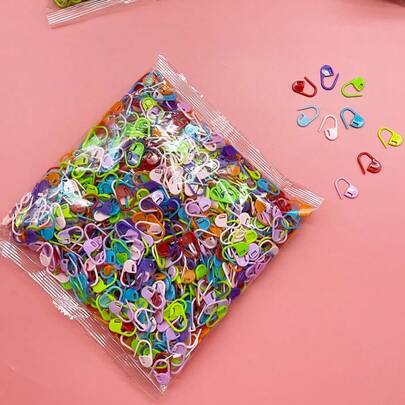 1000pcs High Capacity, Anti-Slip Lock Design, Durable, Multi-Color Coded, Long-Term Use, Studio Purchase Stitch Markers, Suitable For Knitting, Crochet, Row Counting, Pattern Positioning, Sweater/Doll Making, DIY Crafts
