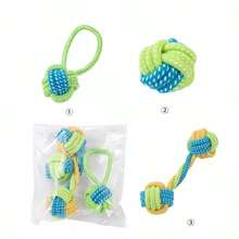 3PCS Hand-Woven Chew Toy For Small Dogs – Durable, Bite-Resistant Golden Hair Bichon Puppy Teething Stick, Anti-Destruction, Home Use, Stress-Relieving Rope Knot Toy. Interactive Training Toy Suitable For Dogs Of All Sizes. Durable Chew Toy That Relieves Boredom And Expends Energy. - Multicolor - View 6