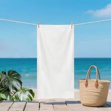 Cartoon Z-Zootopias Extra Large Microfiber Beach Towel, Quick-Drying Towel, Beach Towel, Pool Towel, Travel Swimming Yoga Towel (9) - 白色 - 查看 4