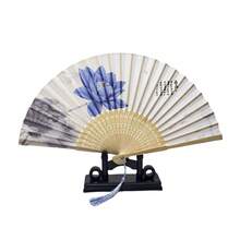 1pc New Style Ancient-Style Folding Fan, Imitation Silk, Chinese-Style Folding Fan For Women, Hanfu, Qipao, Classical Fan - Folding Fan - View 5