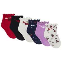 Nike Cherry Lettuce Socks 6 Pack Girls' Infant University Red/Multi NN1341-U10 - Navy Blue - View 2