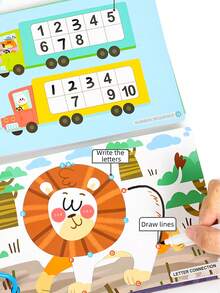 Children's Pen-Holding Training, Connect-The-Dots, Drawing, Numbers, And Letters Early Education Cards, Erasable And Reusable, Baby Educational Flashcards, Fun Educational Toys - Quietly Writing With a Pen - View 7