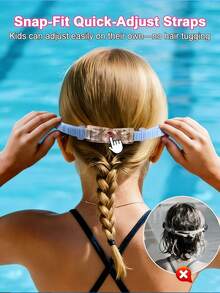 Bộ 2 kính bơi trẻ em có kẹp mũi, chống tia UV và chống sương mù, phù hợp cho bé trai, bé gái, thanh thiếu niên và trẻ nhỏ từ 3-12 tuổi. - Nhiều màu - Xem 11