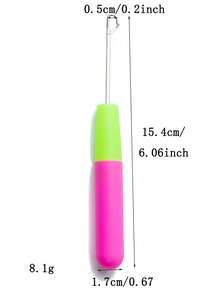 Móc tóc Dreadlock, Kim móc tóc đa năng, Thích hợp để móc tóc tết, nối tóc, tết tóc siêu nhỏ, lông vũ, thảm, dệt tóc giả. Móc móc nhựa. - Nhiều màu - Xem 2