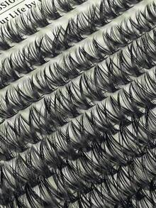 640/592 Cụm lông mi, 10D + 20D + 30D + 40D + 60D + 80D + 100D, Lông mi giả tự nhiên uốn cong hình chữ D và dày dặn, thích hợp cho việc tự nối mi - Có thể tái sử dụng, nhẹ và dễ sử dụng. - D - Xem 10