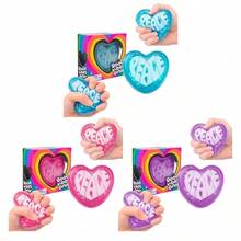NEE DOH Love Pinch Music, Love Shape Daily Decompression And Decompression, Soft Feel And Slow Rebound, Fun Portable Toy - 藍色 - 查看 2