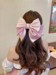 3/1pc Kẹp tóc nơ satin nhiều lớp, kẹp tóc công chúa cài sau đầu, kẹp tóc nơ ngọt ngào dễ thương thanh lịch, phù hợp cho cô dâu phù dâu đám cưới, du lịch nghỉ dưỡng bãi biển mùa hè, phụ kiện tóc nơ cho nữ và bé gái - Nhiều màu - Xem 2