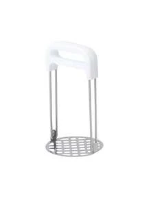 1/2 件不锈钢土豆捣碎器手动家用压土豆泥机婴儿食品研磨器土豆压榨器工具 - 銀色 - 查看 11