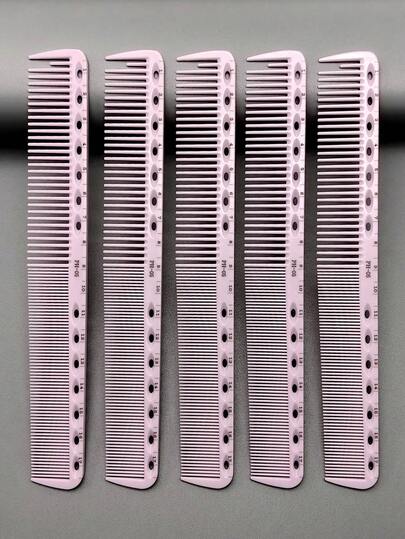 5件套理发梳套装，5种颜色可选，沙龙专业理发梳，男女通用，短发梳，尺规梳，美发造型工具，家用必备梳子，顺滑发梳，沙龙级护发产品