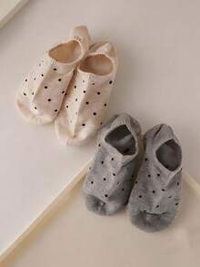 4 đôi tất nữ chấm bi kiểu thuyền - Phong cách tối giản, thoải mái - Dễ phối đồ hàng ngày. - Nhiều màu - Xem 3