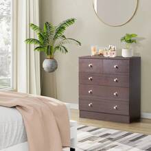 Modern Simple 5-Drawer Dresser Brown - Brown - View 5