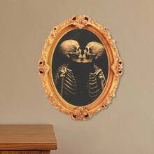 1pc Interesting Cat Pattern Fridge Magnet, Wooden Frame Refrigerator Magnet, Home Decor, Fun Gift! - 1 Kissing Skull - View 7