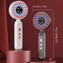 Electric Scalp Massager Brush, Wet & Dry Hair Detangling Comb With Vibration, Liquid Essential Oil Diffuser & LED Accent Light, Portable Head Massage Tool For Relaxation And Smooth Hair, Gift For Women1200mAh - Multicolor - View 10