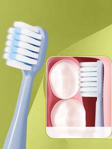 2pcs Children's Soft Bristle Toothbrush With Protective Cap, Individually Packaged, Cartoon Design For Baby Teething & Dental Care - Multicolor - View 8