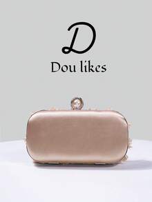 浪漫亮片串珠网纱装饰手拿包，适合女士，高端奢华正式晚宴手提包，适用于婚礼、春夏等场合，亮片包配金属链条，优雅女士宴会包，完美搭配舞会、毕业派对、晚宴、正式礼服、亮片连衣裙、女士优雅连衣裙 - 香檳色 - 查看 8