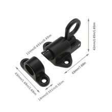 2 Sets Automatic Door Spring Locks, Self-Closing Door Latch Locks, Safety Pull Ring Spring Door Bolt Locks, Sliding Door Bolt Locks With Screws, Suitable For Indoor Doors, Windows And Garden Gates - CC - View 5
