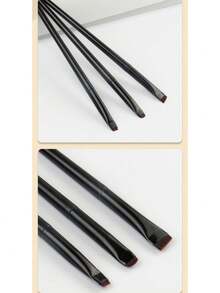 3Pcs Professional Precision Angled Brow Brushes Set, Synthetic Bristle Black Handle Eyeliner Brushes, Multi-Functional Makeup Brushes For Eyebrow, Eyeliner, Concealer, Daily Makeup & Cosmetic Travel - Multicolor - View 7