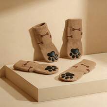 Vớ cho thú cưng chống trượt hai mặt, có chấm nổi, chống bám bẩn, mỏng, bền và chống trượt. - Nhiều màu - Xem 12