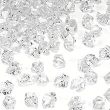 121pcs Fake Acrylic Ice Stones, Transparent Acrylic Fake Diamond Filler For Vases, Plastic Crystal Clear Fake Crushed Ice Stones, Acrylic Gems Suitable For Home Decor, Tabletop Scattering, Events, Wedding Decoration, Photo Props - 121pcs - View 21