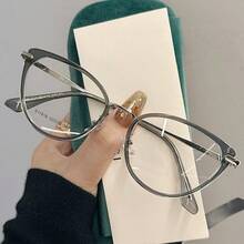 1 chiếc kính mắt mèo kiểu dáng Y2K thanh lịch dành cho nữ, tròng kính phẳng trong suốt. - nhiều màu - Xem 8