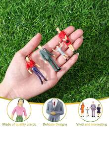 Set de figurine miniaturale vii la scara 1:30, 8/14/20/28 buc, plastic colorat ABS, aprox. 6 cm, potrivit pentru modele de personaje colorate de muzeu/tren/peisaj/arhitectură, ideale pentru scene DIY, obiecte de colecție din plastic durabil și cadouri pentru pasionați, modele miniaturale, muzeul nostru - Păpuși colorate - Vizualizare 11