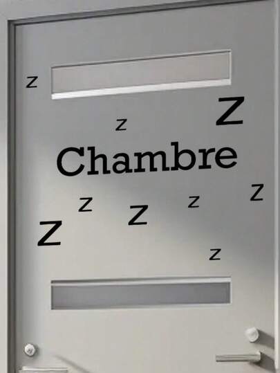 Pegatina de puerta con sonido de ronquidos para el dormitorio, decoración del hogar