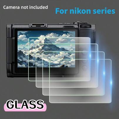 4片装钢化玻璃相机屏幕保护膜，兼容Z30/Z50/Z50II/Z5/Z6/Z6II/Z6III | 9H硬度，高清，透明，防刮，防指纹，无气泡