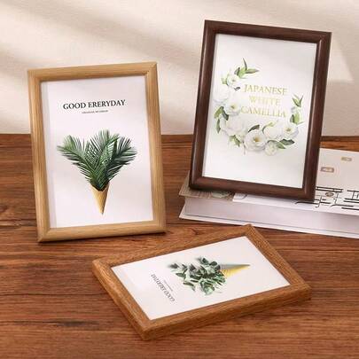 6-Inch, 7-Inch, 8-Inch, 10-Inch, A4 Size Rounded Minimalist Wooden Photo Frame, Wall Hanging Or Tabletop Display