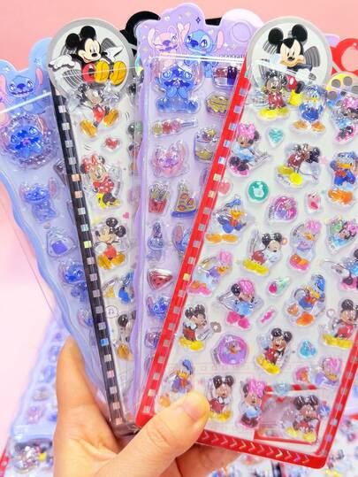 Disney Bộ sticker 3D/tự làm hình Minnie Mouse & Mickey Mouse, sticker 3D tự dính tinh tế, phù hợp với sticker pha lê dập nổi 3D Jiekaowa, trang trí ốp điện thoại Jiekaowa. Có thể dùng để trang trí điện thoại, laptop, túi xách, bình nước, ván trượt, sổ tay, đàn guitar, v.v. Thích hợp sử dụng hàng ngày, làm quà sinh nhật cho trẻ em, đồ dùng học tập, phụ kiện du lịch và trang trí phòng ngủ cho thanh thiếu niên. Bộ sticker tự làm được yêu thích nhất trong giới hâm mộ anime, những người đam mê graffiti và những người yêu thích phụ kiện.