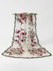 1pc Spring New Embroidered Women's Long Scarf, Shawl, Breathable & Skin-Friendly, Suitable For Travel, Photo Shooting, Daily Casual Wear,Beach,Holiday - Multicolor - View 17