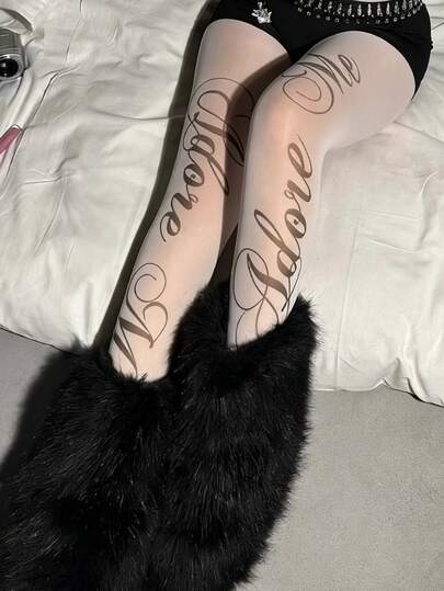 1 đôi tất in họa tiết retro Mỹ/Anh mùa xuân/hè, kiểu dáng Y2K cá tính, phù hợp cho mọi mùa, tất JK dành cho nữ.