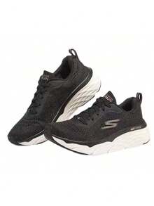 Skechers 女士新款透气轻便缓震休闲运动跑步鞋 - 黑色 - 查看 1
