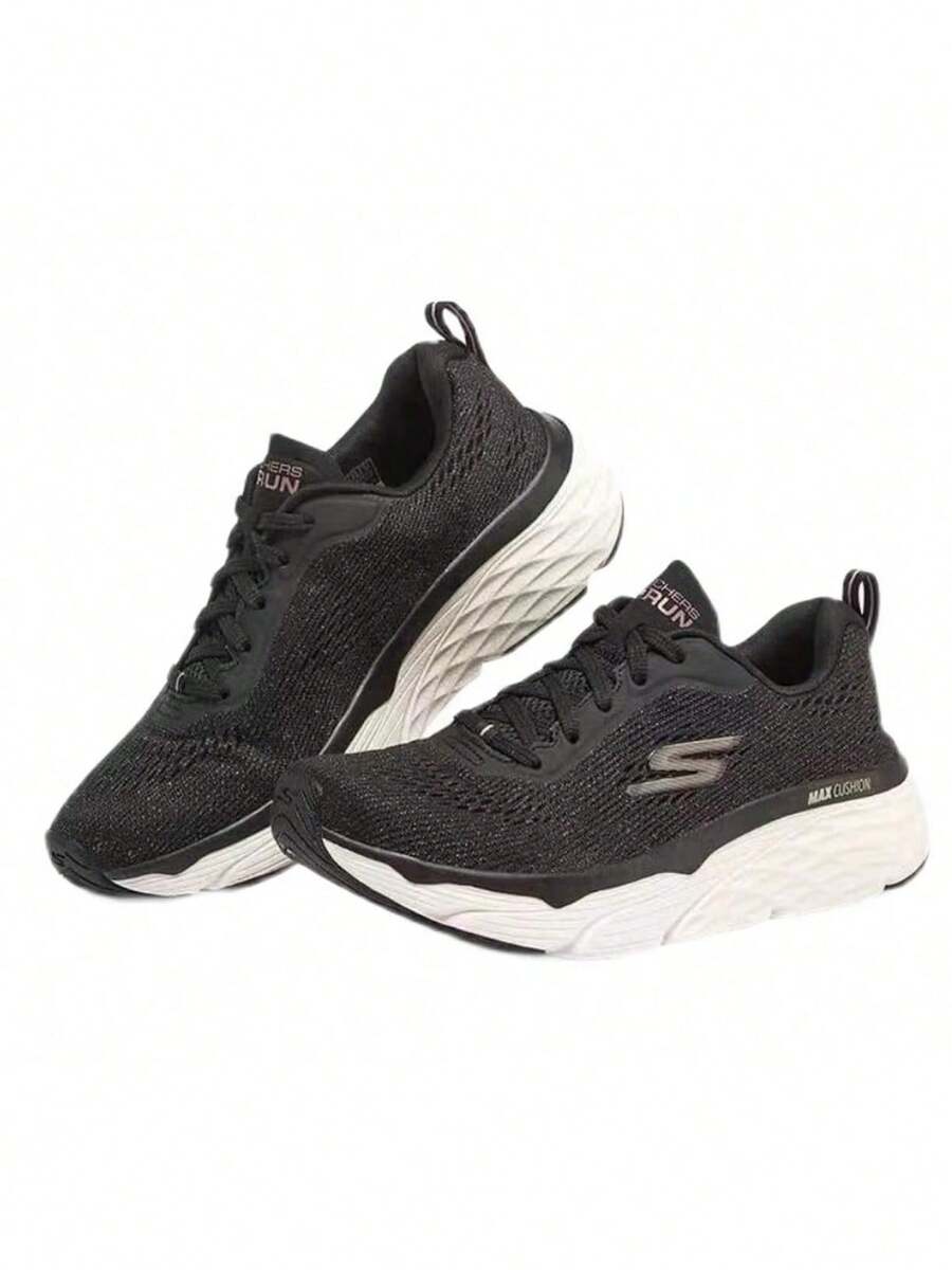 Skechers 女士新款透气轻便缓震休闲运动跑步鞋 - 黑色 - 查看 1
