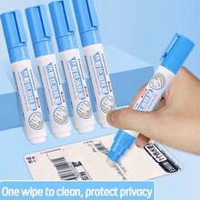 3pcs/Set Thermal Paper Erasable Pen With Privacy Protection Function - Portable, White Design, Suitable For Cleaning Credit Card Bills, Bank Cards, Phone Bills, Courier Receipts - Erasable Pen - View 2
