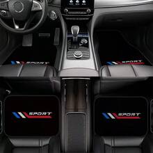 4pcs Sports Style Car Floor Mats, Double Line Design, Fit For All Models, Sedans, SUVs - Multicolor - View 10