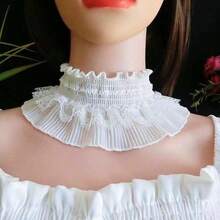 1 pieza Cuello de encaje para mujer, máscara de cuello transpirable, cómoda y con protección UV para el sol, accesorio multifuncional para el atuendo de golf de verano - Multicolor - Ver 13