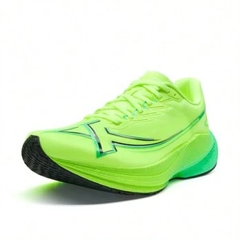  XTEP Breakout Blade | Men's Running Shoes, New Carbon Plate Running Shoes, Lightweight, Comfortable, Durable, Propulsive, Men's Shoes, Neon Light Yellow-Green/Viridian Green/Black