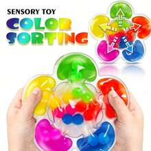 Octopus Color Sorting Sensory Toy, Novel Preschool Fine Motor Skills Training Toy, Endless Building Blocks For Pre-School Learning Activities, Children Finger Exercise Toy - Multicolor - View 10
