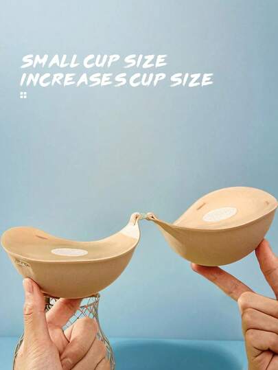 5cm Thick Women's Adhesive Bra, Invisible Strapless Push Up Bra For Small Bust, Strong Lift Cleavage Enhancer, Backless Sticky Bra For Strapless Dress, Evening Gown, Wedding