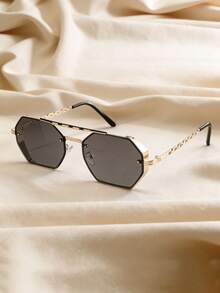 1 par de gafas de moda con elemento metálico y estilo bohemio ombre para mujeres - Multicolor - Ver 8