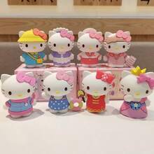 SANRIO 1 Peça Caixa Misteriosa - 8 Figuras de Personagens de Desenho Animado em PVC de Estilos Aleatórios com Suporte de Exibição, Decoração de Quarto de Desenho Animado Fofa, Presente de Feriado/Aniversário/Formatura, Lembrancinhas de Festa (Sem Necessidade de Energia), Presente de Volta às Aulas, Brinquedos, Colecionáveis de Caixa Surpresa - Multicolorido - Visão 11