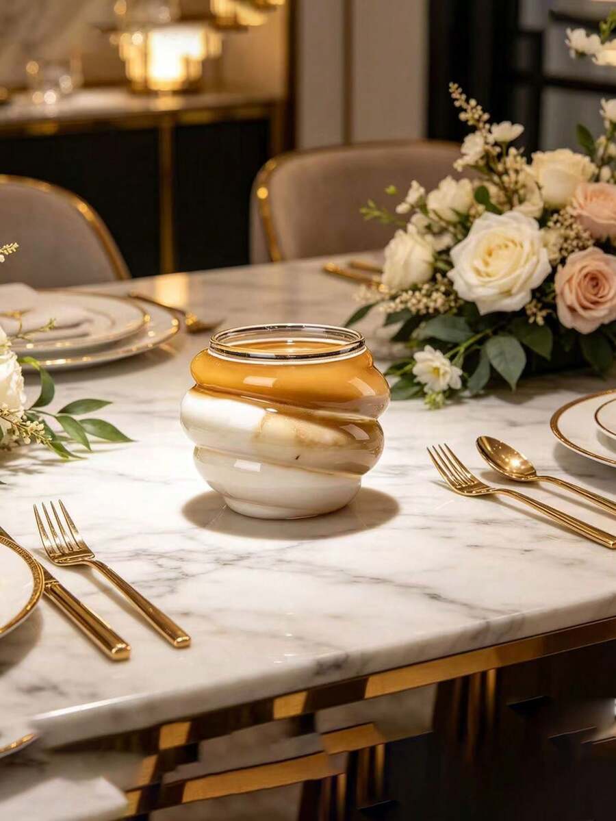 1 chiếc cốc thủy tinh thiết kế độc đáo, cốc nước chịu nhiệt cá nhân hóa, cốc cà phê latte đá kiểu Mỹ, cốc đựng đồ uống đặc biệt - Trong sáng - Xem 1