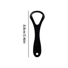 3/5 Peças Raspadores de Língua Metálicos Miniatura Sem Perfume, Limpador de Língua Portátil, Ferramenta de Higiene Oral Adequada para Viagens - Preto - Visão 2