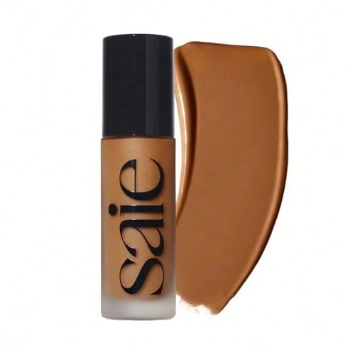 Saie Glowy Super Skin Tint Liquid Foundation - Weightless + Dewy Foundation With Lightweight Medium Coverage - Hydrating Face Makeup + Skin Care Serum Hybrid With Hyaluronic Acid - Shade 30 (1.01 Oz) - 公平1 - 查看 1