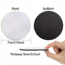 40/20/10/1 pieza Posavasos para coche en blanco para sublimación, redondos de 7cm para fácil extracción, manualidades DIY de sublimación por calor, alfombrillas para bebidas de vehículo, accesorios para vajilla - Multicolor - Ver 3