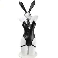 XXOO Femboy Cosplay Yes None Bunny Girl Exotic Costumes Lingerie Body Lingerie Women Lencerias Para Cojer - 黑色 - 查看 4