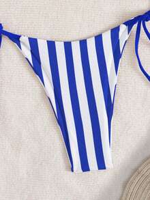 Bộ đồ bơi 2 mảnh dành cho nữ, gợi cảm và thời trang, màu tím, bộ bikini đi biển mùa hè, họa tiết ngẫu nhiên, thích hợp cho kỳ nghỉ. - Xanh dương 1 - Xem 9