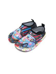 Giày đi nước chống trầy xước in hình xe hơi graffiti cho trẻ em - Nhiều màu - Xem 6