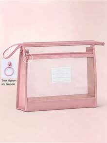 A4 Double Layer Zipper File Folder - With Transparent Front Panel For Easy Identification, And Secure Zipper Closure. Ideal For Office And School Use; Can Hold A4 And Letter Size Documents, Providing A Space-Saving Storage Solution. - Multicolor - View 9