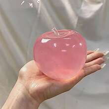 1个粉色水晶大苹果造型挤压玩具，慢回弹减压礼物，特别柔软可爱，毛绒材质 - A - 查看 6